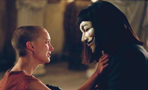 En scene fra filmen V for Vendetta, som du vil tænke over længe efter at have set den