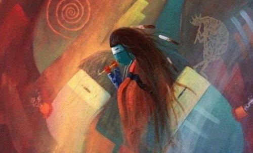 Maleri af en indfødt amerikaner