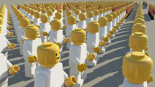 legomænd i formation