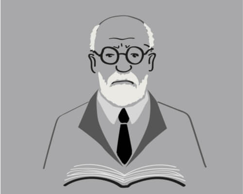 Freud med en bog