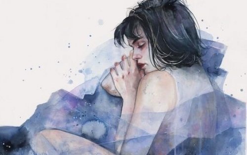 Illustration af en kvinde, der sover og føler anerkendelse