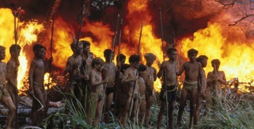 Kaos blandt drengene i filmen