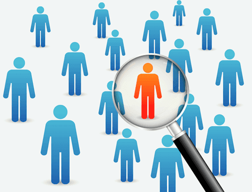 En person skiller sig ud i et gruppeinterview