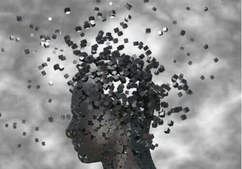 Hoved knuses og bliver til tusind små kasser som symbol for Harald sChults-Henckes psykoanalyse