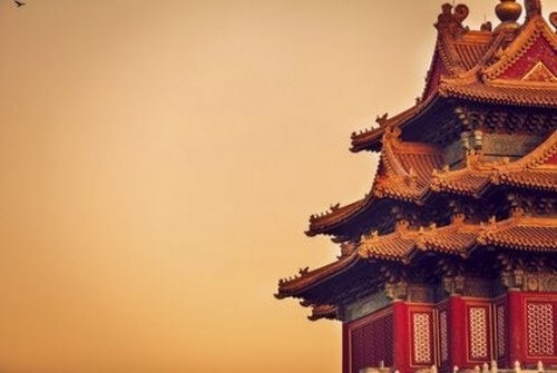 Historien om Bokuden og hans tre sønner illustreres af japansk tempel