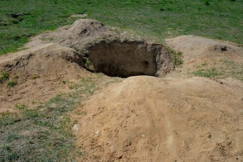 Et hul i jorden bruges i metaforer i ACT