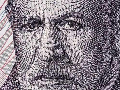Tegning af Freud, der gav os teorien om genetik og psykoanalyse