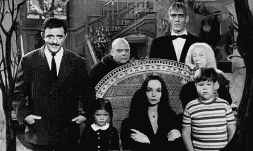 Gammelt billede af familien Addams