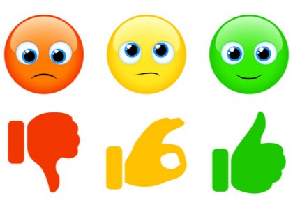 smileyer i rød, gul og grøn