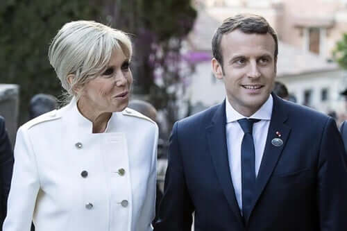 den franske præsident og kone
