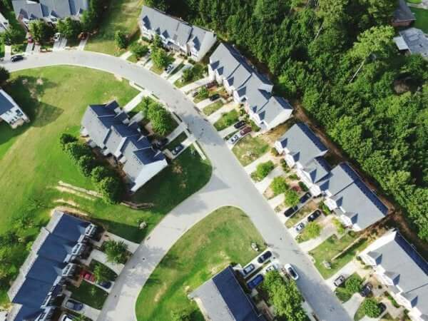 Bofællesskab set oppefra