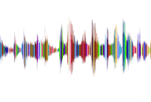 En ørehænger illustreres af musiske vibrationer