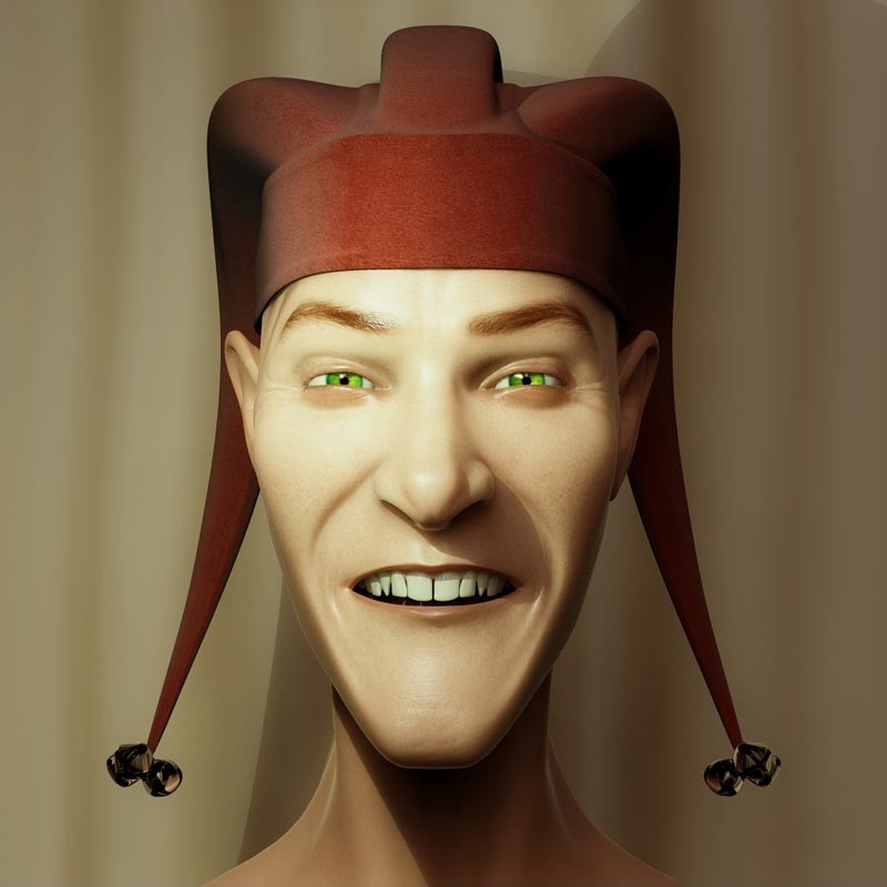 Maske med sjovt ansigtsudtryk