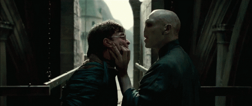 Voldemorts liv har mange ligheder med Harrys - her ses de to sammen