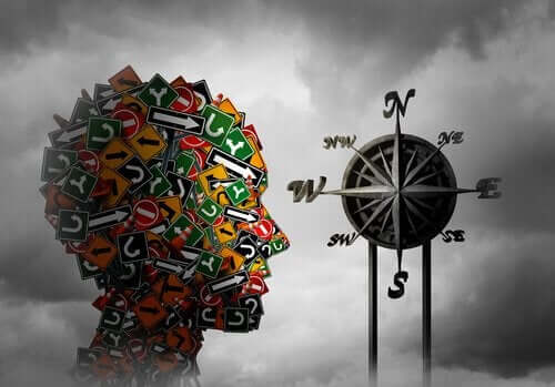 ansigt med skilte viser spørgsmålet om, hvor vidt psykologi er en videnskab