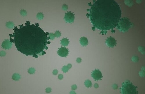 En virus kan sprede sig via nys