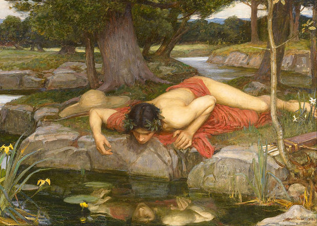 Narcissus ser sit eget spejlbillede