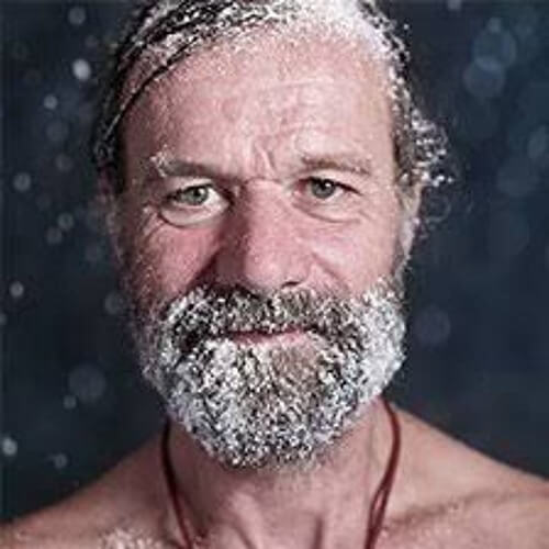 Wim Hof med sne i skægget