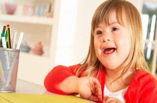 Pige med Down Syndrom