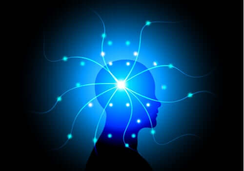 Lys fra persons hjerne symboliserer bevidsthed