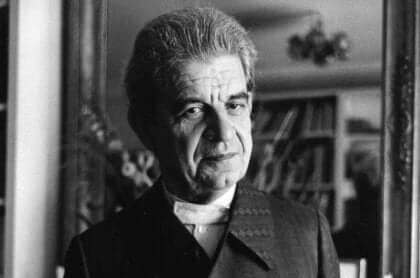 Sort hvid billede af Lacan