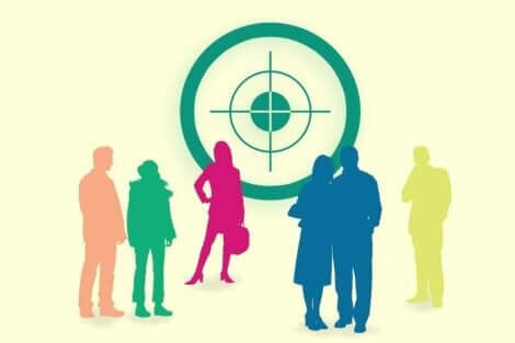 Zulliger testen illustreres af mennesker foran målskive