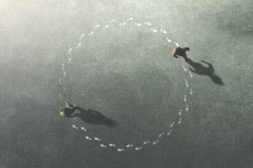 To folk, der går i ring