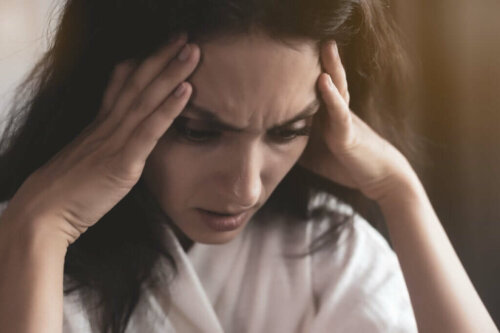 Kvinde oplever en Mental blokering forårsaget af angst