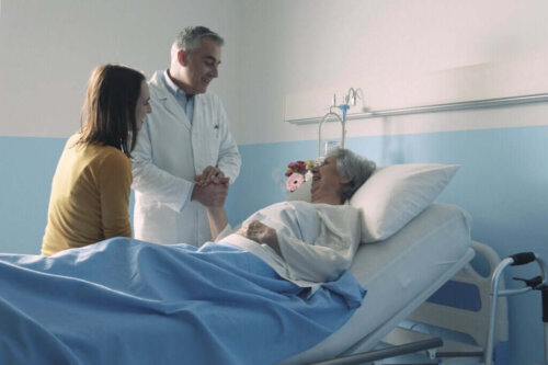 Kvindelig patient er indlagt