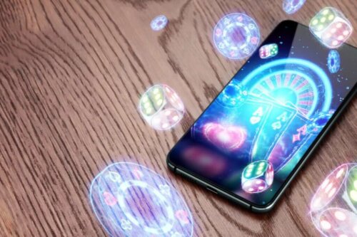 Telefon med spil på