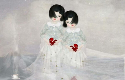 To piger med knuste hjerter