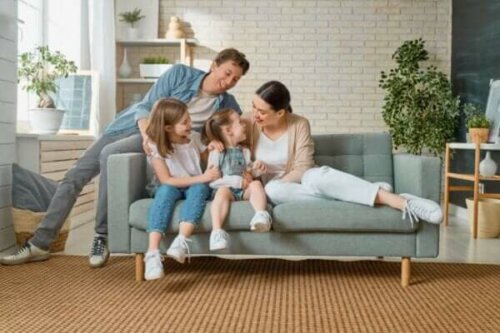 En glad familie