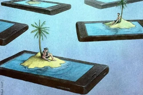 Mobiltelefon som en øde ø
