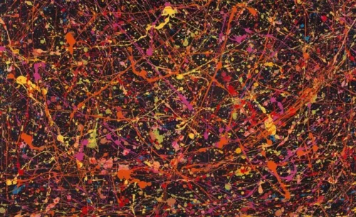 Abstrakt maleri repræsenterer, at din hjerne kan lide Jackson Pollock