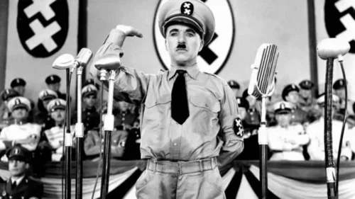 Charlie Chaplins tale i filmen Diktatoren