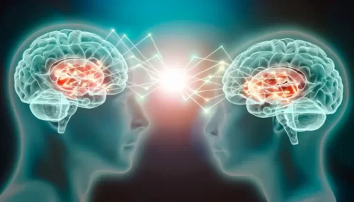 Hjerner, der kommunikerer, illustrerer helbredende samtaler