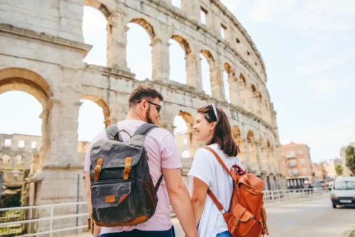 Par på tur i Rom