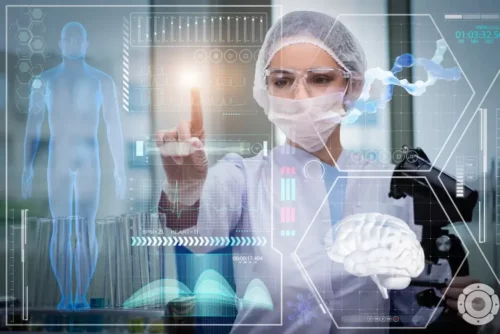 Læge anvender kunstig intelligens