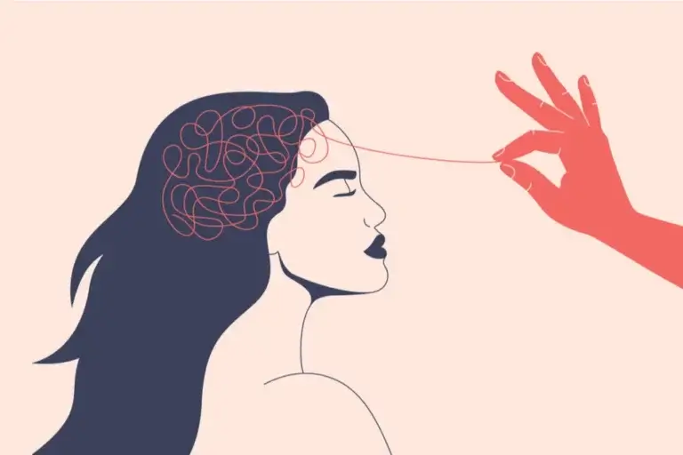 Sammenfiltret tråd i kvindes hoved repræsenterer ubevidst kodning